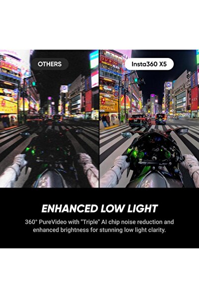 Insta360 X5 - Waterproof 8K 360° Action Camera, Leading Low Light, Invisible Selfie Stick Effect, R