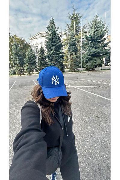 OX-RA Unisex Saxs Blue Color Ny Embroidered Beyboz Hat