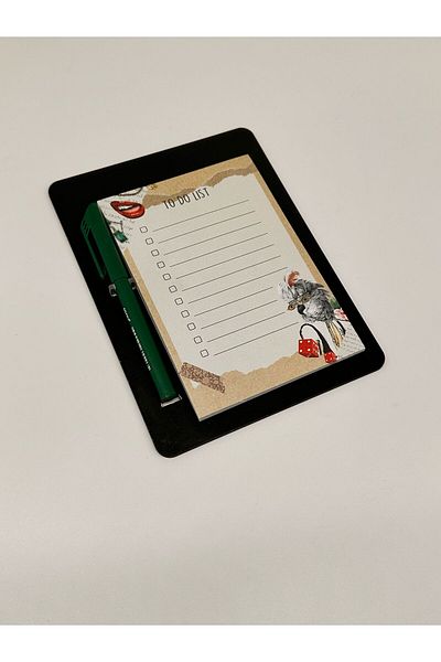 Bymiel Magnetic Note Holder Set Organizer (Magnetic with Pen)