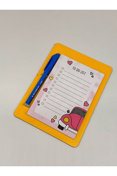 Bymiel Magnetic Note Holder Set Organizer (Magnetic with Pen)