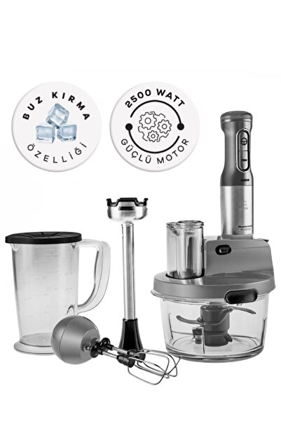 Karaca PRO 2500W Turbo fonksiyon-4 Adet Çelik Bıçak Rendeleme, Dilimleme Ve Doğrayıcı PREMİUM Mutfak Robotu