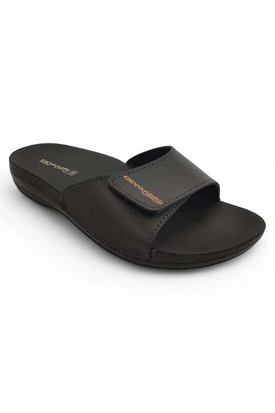 Ceyo Marina-12 Anatomical Slippers-Black
