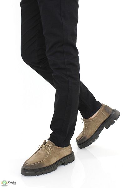 DOCKA Men's Genuine Leather Classic Style Thick Sole Suede Shoes Er5M/Ox320