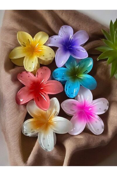 ANGELSS JEWELLERY Γυναικείο Σετ με 6 Πόρπες Lotus Μεγάλου Μεγέθους (8 εκ.)