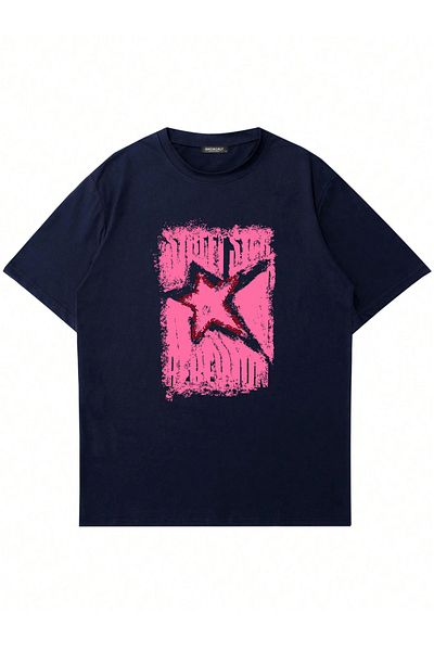 Mad&Calf Μπλουζάκι Unisex Street Star με στάμπα με λαιμόκοψη