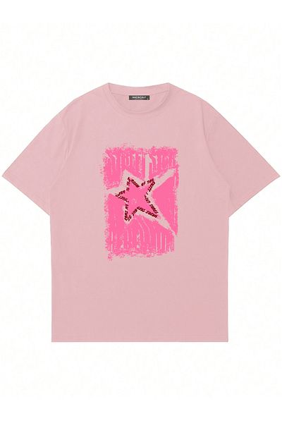 Mad&Calf Μπλουζάκι Unisex Street Star με στάμπα με λαιμόκοψη