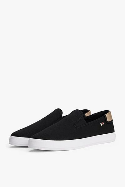 Tommy Hilfiger Women's Th Canvas Slip-On Sneakers - Black