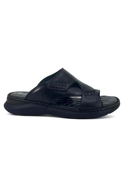 Forelli Tuna Daily Anatomical Leather Men's Slippers-Black