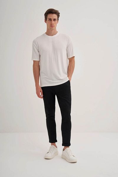 Cazador Ανδρικό μπλουζάκι Crew Neck White 4263