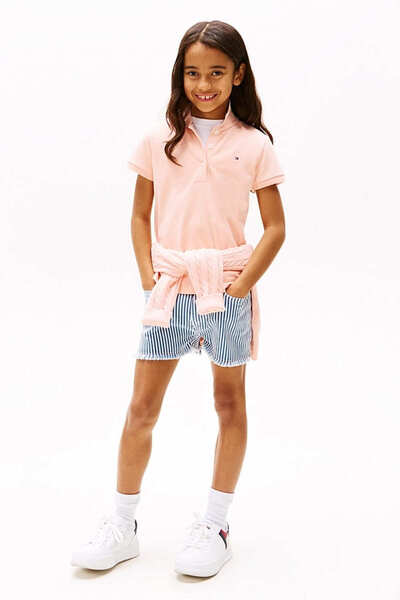 Tommy Hilfiger Girl's Essential Polo T-Shirt - Powder
