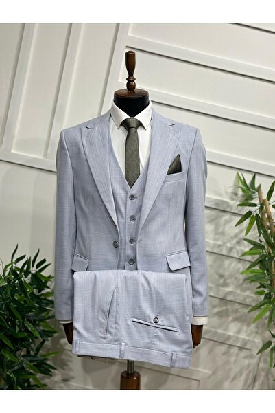 BT BABA TERZİ Linen Vest Slim Fit Suit