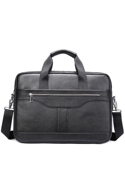 OEM Мъжко куфарче, Andy Gt1310, естествена кожа, черно