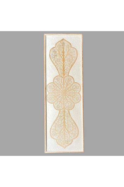 Souq DESIGNS Wall Decor Hand Carved Mandala Wall Decor 1 pc Carved Wooden Panel 92 x 30 CM