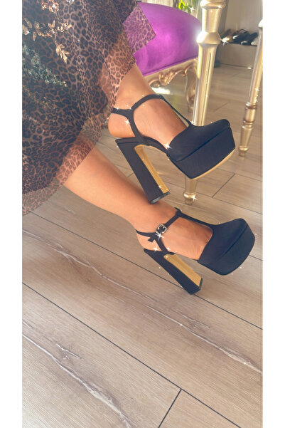 purple shoes Yuvarlak burun platformlu yüksek topuklu abiye ayakkabı