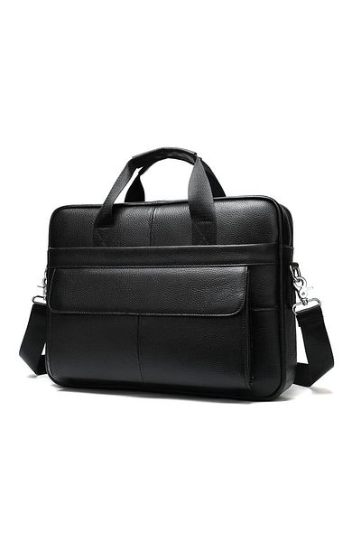 PFY Servieta Pentru Barbati, Fay Gt1054, Piele Naturala, Negru