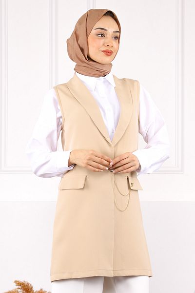 İmajButik Mink Double Chain Vest