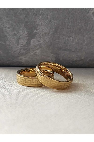 G Sport POLO STEEL RING WEDDING GOLD 6MM