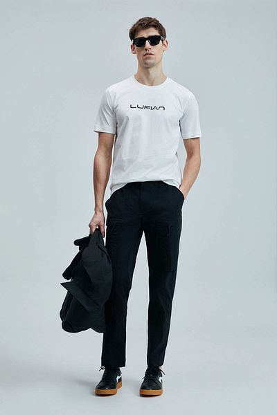 Lufian Ανδρικό μπλουζάκι Fusion White 111020250