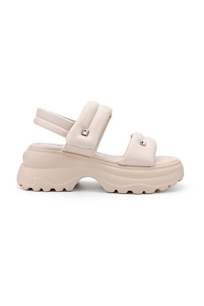 Tmall Sandale de dama,Cu platforma,Din Piele Ecologica,SA67,Bej