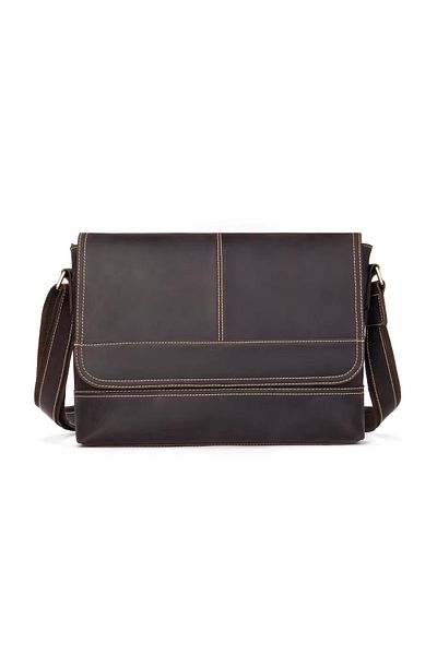 delis Men's bag, Eneas GT3276, genuine leather, Tan brown