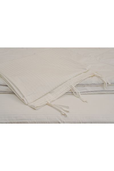 Gentelle 5-Star Hotel Quality Striped Duvet Cover – 250TC (White) - 260x245 cm - Queen bed size