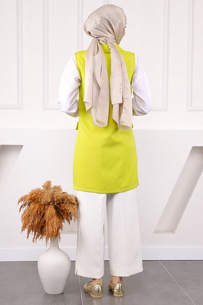 İmajButik Oil Green Double Chain Vest