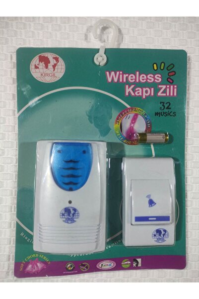 wirelessshop KAPI ZİLİ KABLOSUZ 32 MÜZİKLİ 100 METRE MENZİL PİL 1 SENE DAYANI...