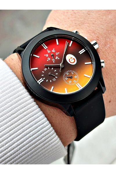 Quantum Functions Active Silicone Cord Original Licensed Galatasaray Fan Men's Wristwatch