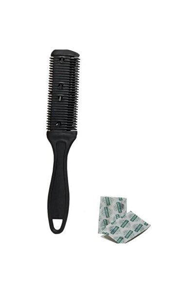 ForWhat 2 Razors Straightener Broken Pick Hair Beard Comb for Office Staff Grooming