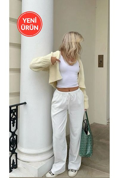 Perryes White Linen Trousers - Women's, Loose Cut