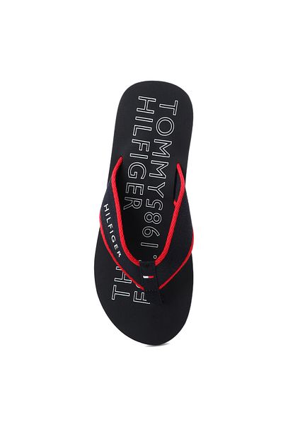 Tommy Hilfiger Men's Comfortable Sole Flip Flops Beach Black Slippers Xm0Xm02885 -Dw5