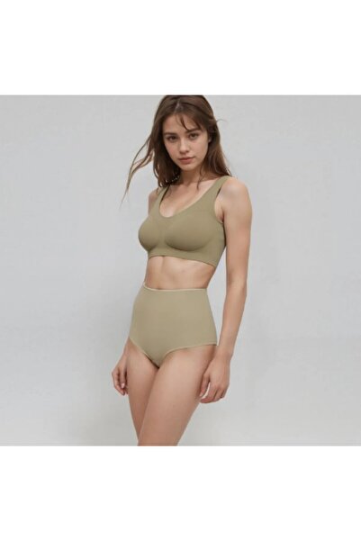 Loule Pink & Green 2 Pcs Bralet Sports Bra with Laser Cut Removable Pads Ll.01.S00.U1.T2.Ll1