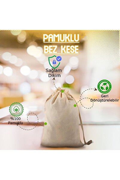 MS AKVARYUM CANLILARI ÜRETİM VE TEDARİK TESİSİ HAMBEZ ÇOK AMAÇLI KESE 12X15 CM PAMUKLU KESE, TORBA 10 adet