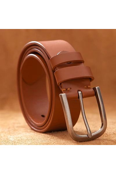 delis Men's Belt C-143, Genuine Leather, Brown