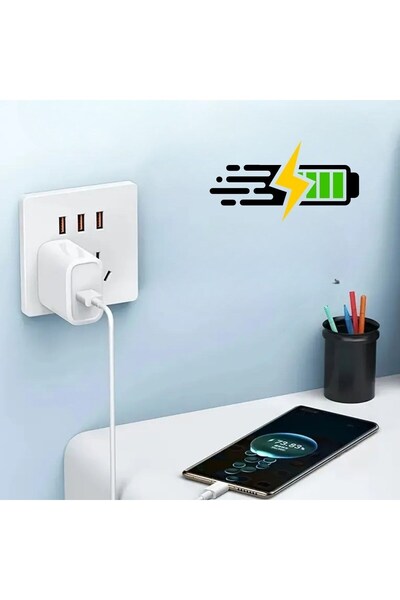 Zozzi 120W USB Hızlı Type C Uçlu Kablolu Şarj Aleti