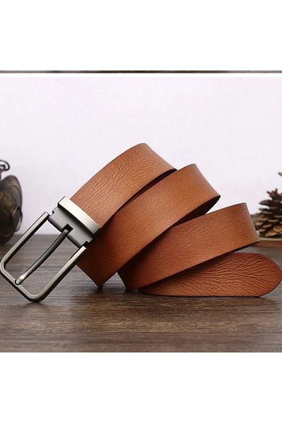 delis Men's Belt C-162, Genuine Leather, Brown