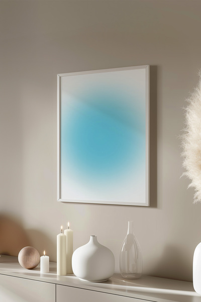 Basquiart Poster cu ramă albă din seria Aura, numărul picturii: 86