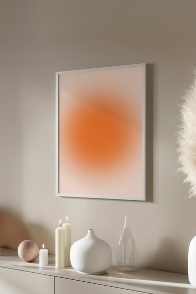 Basquiart Poster cu ramă albă din seria Aura, numărul tabloului: 78