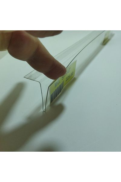 ETİKETLİK FİYATLIK Shelf Front Double Sided Tape Label Holder (Top) 40Cmx3Cm 10Pcs