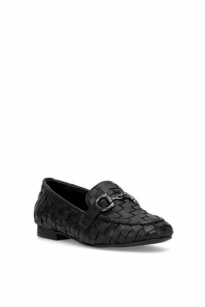Ayakkabı Fuarı Pantofi casual Elit Zeyn 8198 pentru femei din piele naturală, negri