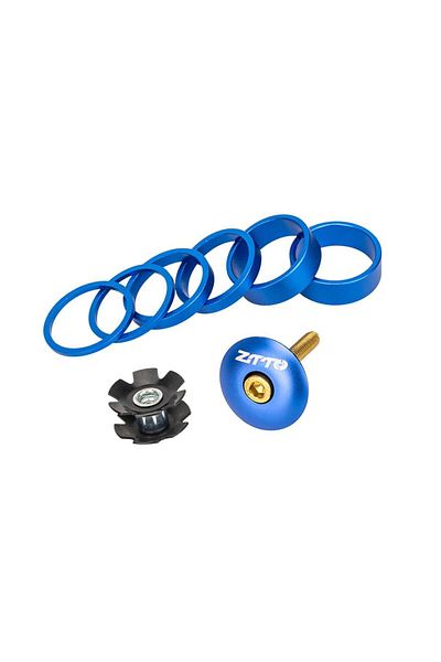 Choice Blue Bike Headset Tools Aluminum Alloy Sturdy Durable Bike Fork Washer Set Road Bike Headset Spacers