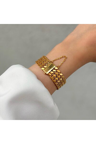 Karadeniz Kuyumculuk Pullu Halep 4 Sıra Altın Bileklik (14 ayar)