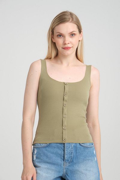 Store 100% Cotton Buttoned Strap Blouse