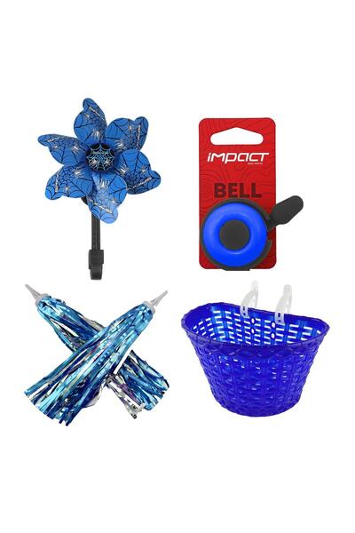 bardakcı bike 16-20 Jant Uyumlu Erkek Çocuk Bisikleti Aksesuar Seti Mavi (Zil...