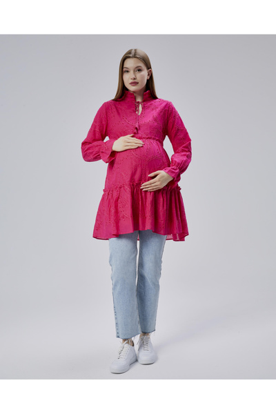 LİYACA BRODE DANTEL FİSTO TESETTÜR HAMİLE TUNİK
