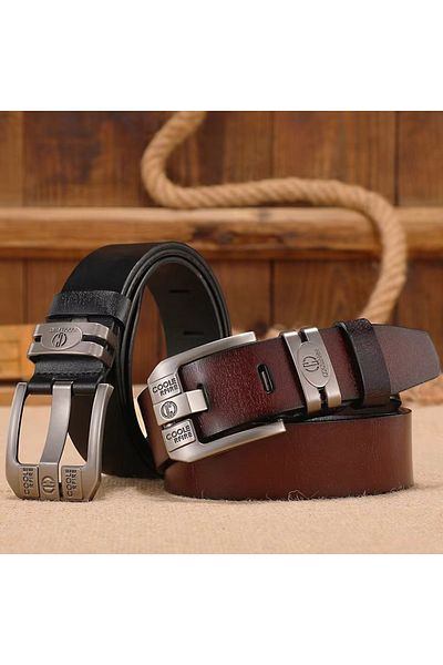 delis Men's Belt C-148, Genuine Leather, Brown