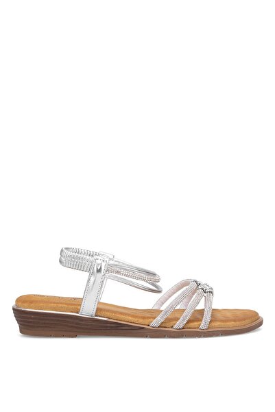 Guja 25Y174 Жіночі плоскі сандалі з камінцями, срібні