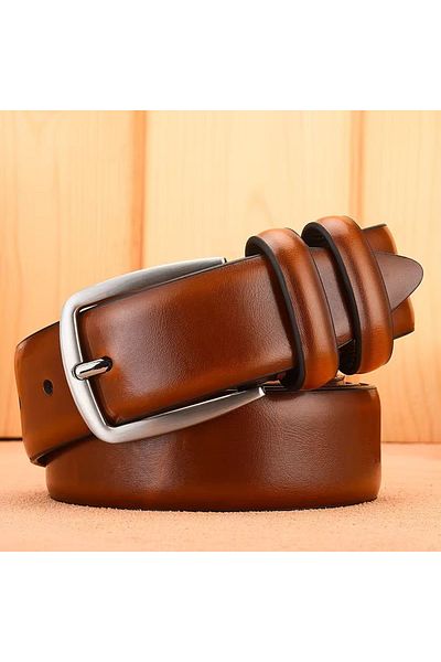 delis Men's Belt C-165, Genuine Leather, Brown