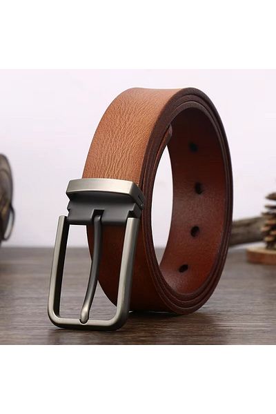 delis Men's Belt C-162, Genuine Leather, Brown