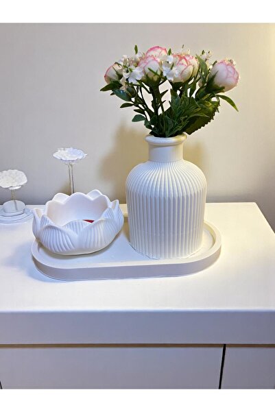 ELBUCOLECTION suport pentru lumânare lotus cu vas boem cu tavă, inclusiv lumânare